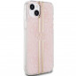 Kryt Guess 4G Gold Stripe na Apple iPhone 15 Plus Elegantní  Růžový