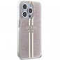 Kryt Guess 4G Gold Stripe na Apple iPhone 15 Pro Elegantní  Růžový