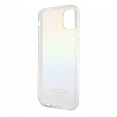 Kryt Guess IML Faceted Mirror na Apple iPhone 11 Elegantní  Duhové disco