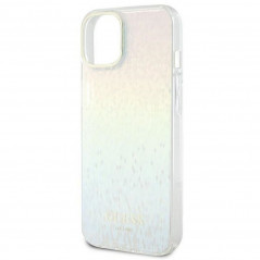 Kryt Guess IML Faceted Mirror na Apple iPhone 12 Elegantní  Duhové disco