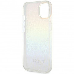 Kryt Guess IML Faceted Mirror na Apple iPhone 12 Elegantní  Duhové disco