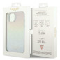 Kryt Guess IML Faceted Mirror na Apple iPhone 12 Elegantní  Duhové disco