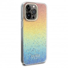 Kryt Guess IML Faceted Mirror na Apple iPhone 13 Pro Elegantní  Duhové disco