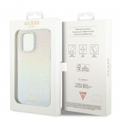 Kryt Guess IML Faceted Mirror na Apple iPhone 13 Pro Max Elegantní  Duhové disco