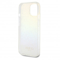 Kryt Guess IML Faceted Mirror na Apple iPhone 14 Elegantní  Duhové disco