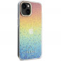 Kryt Guess IML Faceted Mirror na Apple iPhone 15 Elegantní  Duhové disco