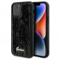 Kryt Guess Sequin Script Metal na Apple iPhone 12 Elegantní  Černý
