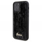 Kryt Guess Sequin Script Metal na Apple iPhone 12 Elegantní  Černý