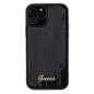 Kryt Guess Sequin Script Metal na Apple iPhone 12 Elegantní  Černý