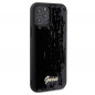 Kryt Guess Sequin Script Metal na Apple iPhone 12 Elegantní  Černý