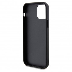 Kryt Guess Sequin Script Metal na Apple iPhone 12 Elegantní  Černý