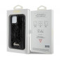 Kryt Guess Sequin Script Metal na Apple iPhone 12 Elegantní  Černý