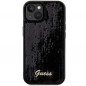 Kryt Guess Sequin Script Metal na Apple iPhone 14 Elegantní  Černý