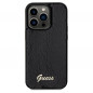 Kryt Guess Sequin Script Metal na Apple iPhone 14 Pro Max Elegantní  Černý