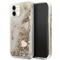 Kryt Guess Liquide Glitter Charms na Apple iPhone 11 Elegantní  Zlatý