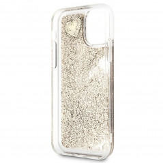 Kryt Guess Liquide Glitter Charms na Apple iPhone 11 Elegantní  Zlatý