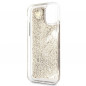 Kryt Guess Liquide Glitter Charms na Apple iPhone 11 Elegantní  Zlatý
