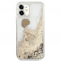 Kryt Guess Liquide Glitter Charms na Apple iPhone 11 Elegantní  Zlatý