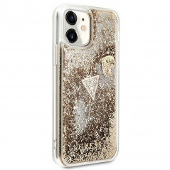 Kryt Guess Liquide Glitter Charms na Apple iPhone 11 Elegantní  Zlatý