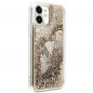 Kryt Guess Liquide Glitter Charms na Apple iPhone 11 Elegantní  Zlatý