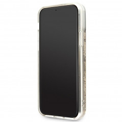 Kryt Guess Liquide Glitter Charms na Apple iPhone 11 Elegantní  Zlatý