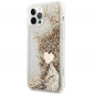 Kryt Guess Liquide Glitter Charms na Apple iPhone 12 Elegantní  Zlatý