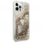 Kryt Guess Liquide Glitter Charms na Apple iPhone 12 Elegantní  Zlatý