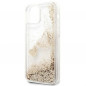 Kryt Guess Liquide Glitter Charms na Apple iPhone 12 Elegantní  Zlatý