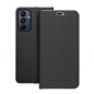 Peněženkové pouzdro LUNA Book Carbon na Samsung Galaxy A15 LTE Uhlíkové vlákno, Elegantní  Černý