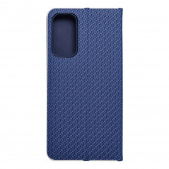 Peněženkové pouzdro LUNA Book Carbon na Samsung Galaxy A15 LTE Uhlíkové vlákno, Elegantní  Modrý