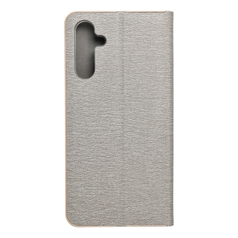 Peněženkové pouzdro LUNA Book Gold na Samsung Galaxy A15 LTE Elegantní  Stříbrný
