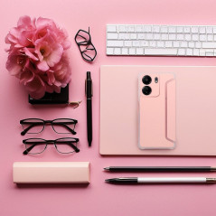 Peněženkové pouzdro Piano Book na XIAOMI Redmi 13C Světle broskvový
