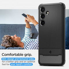Kryt Spigen Armor na Samsung Galaxy S24 PLUS Uhlíkové vlákno, Elegantní  Černý