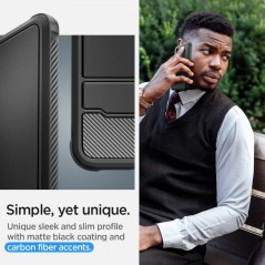 Kryt Spigen Armor na Samsung Galaxy S24 PLUS Uhlíkové vlákno, Elegantní  Černý