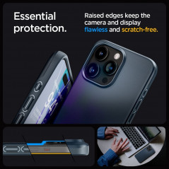 Kryt Spigen Thin Fit na Apple iPhone 15 Pro Max Metalická břidlicově šedá