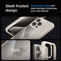 Kryt Spigen Ultra Hybrid na Apple iPhone 15 Pro Max Křišťálově čistý  Přírodní titanová