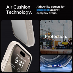 Kryt Spigen Ultra Hybrid na Apple iPhone 15 Pro Max Křišťálově čistý  Přírodní titanová