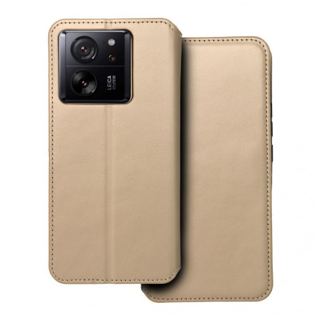 Peněženkové pouzdro Dual Pocket book na XIAOMI 13T Pro Zlatý