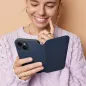 Peněženkové pouzdro Dual Pocket book na Samsung Galaxy S24 PLUS Tmavší modrý
