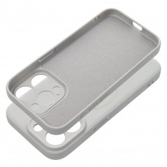 Kryt Silicone Mag Cover na Apple iPhone 15 Pro MagSAFE  Titanový