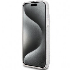 Kryt Guess 4G Gold Stripe na Apple iPhone 15 Elegantní  Černý