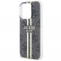 Kryt Guess 4G Gold Stripe na Apple iPhone 15 Pro Max Elegantní  Černý