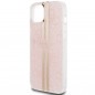 Kryt Guess 4G Gold Stripe na Apple iPhone 15 Elegantní  Růžový