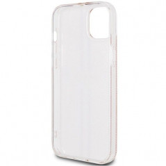 Kryt Guess 4G Gold Stripe na Apple iPhone 15 Elegantní  Růžový