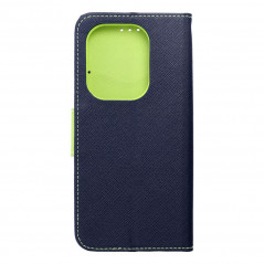 Peněženkové pouzdro Fancy Book na XIAOMI Redmi Note 13 Pro 4G Námořnická modrá / Limetkovo zelený