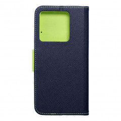Peněženkové pouzdro Fancy Book na XIAOMI 13T Námořnická modrá / Limetkovo zelený