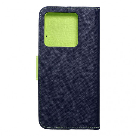 Peněženkové pouzdro Fancy Book na XIAOMI 13T Námořnická modrá / Limetkovo zelený