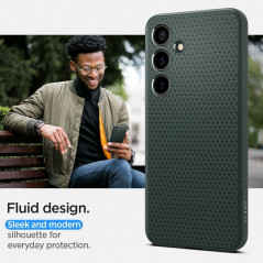 Kryt Spigen  Liquid Air na Samsung Galaxy S24 PLUS Temně zelená