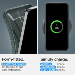 Kryt Spigen  Liquid Air na Samsung Galaxy S24 PLUS Temně zelená