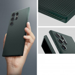 Kryt Spigen  Liquid Air na Samsung Galaxy S24 ULTRA Temně zelená